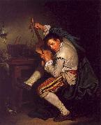 Jean Baptiste Greuze The Guitarist oil on canvas